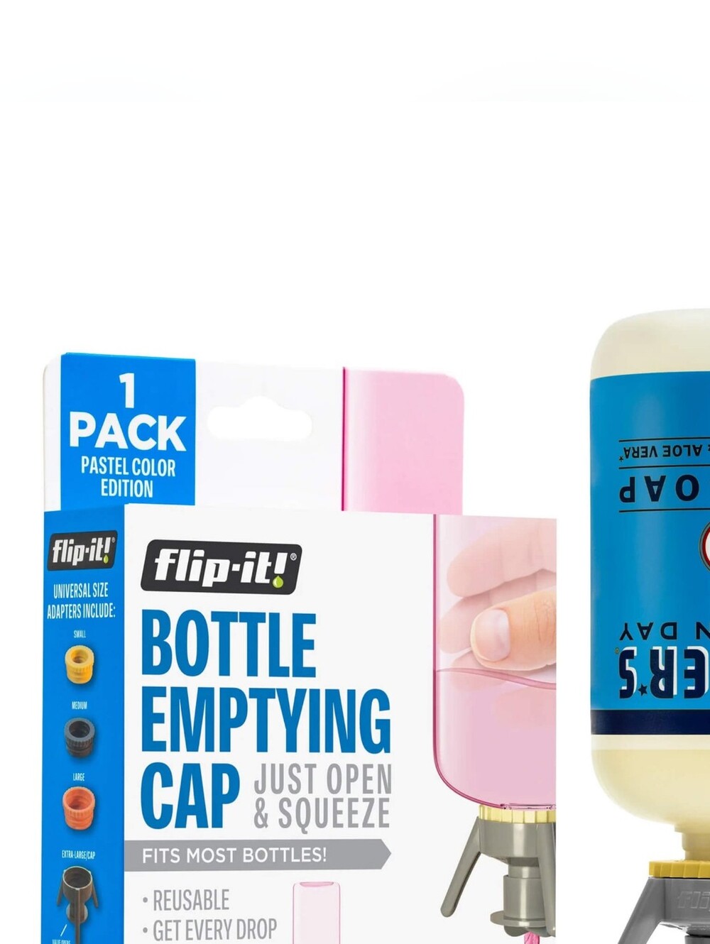 Flip-it! Bottle Emptying Cap - Reusable Pouring Adapter